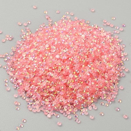 Transparent Flat Back Resin Rhinestone Cabochons RESI-TAC0010-72C-01-1