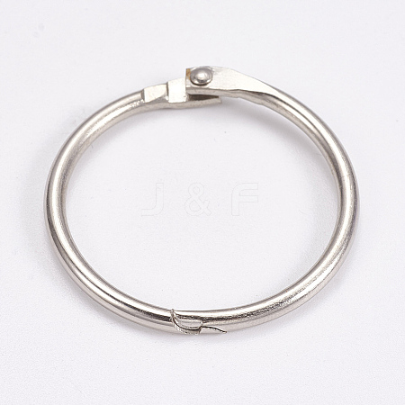 Iron Loose Leaf Book Binder Hinged Rings IFIN-WH0015-01-35mm-1