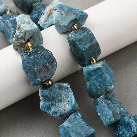 Raw Rough Natural Apatite Beads Strands G-Z087-B12-1