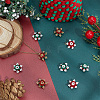 12Pcs 3 Styles Glass Seed Beaded Snowflake Pendants FIND-BBC0004-83-4
