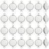 80Pcs 304 Stainless Steel Cabochon Connector Settings STAS-HY0001-89B-1