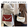 2Pcs 2 Styles Alloy & Glass Butterfly Star Key Charm Aluminum Chain Bag Decorative Chains HJEW-TAC0134-7
