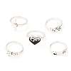 Alloy Finger Rings Suit RJEW-M137-05P-1