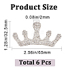 Crown Self Adhesive Rhinestone Appliques DIY-WH0349-70-2