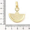 Brass Micro Pave Cubic Zirconia Pendants KK-S049-03G-3