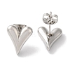 Non-Tarnish Heart Ion Plating(IP) 304 Stainless Steel Stud Earrings for Women EJEW-L287-039P-2