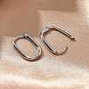 Non-Tarnish 304 Stainless Steel Oval Hoop Earrings EJEW-M218-02A-P-3