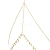 Brass Double Layer Star Tassel Thigh Leg Chains AJEW-AN00639-6