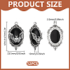12Pcs Halloween Alloy Oval Pendants FIND-UN0007-81-3