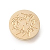 Golden Tone Wax Seal Brass Stamp Heads AJEW-U008-01G-07-2