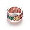 Cubic Zirconia Wide Band Rings RJEW-P074-15-2