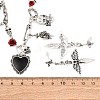 Halloween Tibetan Style Alloy Pendant Necklaces & Dangle Stud Earring Sets LS-SJEW-P006-01AS-3