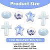 20Pcs 4 Styles Handmade Flower Printed Porcelain Ceramic Beads Strands PORC-YW0001-58-2