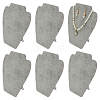 Bust Shaped Velvet Necklaces Jewelry Display Stands ODIS-WH0043-159C-1