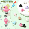 16Pcs 8 Colors Baking Paint Zinc Alloy Beads FIND-CJ0004-72-2