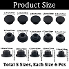 30Pcs 5 Styles Silicone Hole Plugs AJEW-GF0011-63D-2