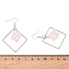 Rhombus Brass Dangle Earrings EJEW-D360-01P-02-5