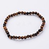 Natural Tiger Eye Beaded Stretch Bracelets X-BJEW-JB02459-02-1