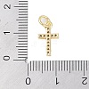 Rack Plating Brass Micro Pave Clear Cubic Zirconia Pendants KK-Z060-04G-01-3