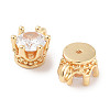 Brass Micro Pave Cubic Zirconia Charms KK-C051-39G-02-2