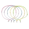 5Pcs 5 Colors Adjustable Waxed Polyester Cord Necklace Making AJEW-JB01309-02-1