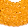 Orange Glass Bicone Beads Strands X-GLAA-S026-6mm-12-2