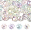 32Pcs UV Plating Rainbow Iridescent Acrylic Beads OACR-FS0002-15-1