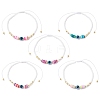 Glass Seed Beads Braided Bead Bracelets BJEW-MZ00211-2
