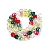 Electroplate Transparent Glass Beads Strands EGLA-Q135-8MM-C08-3