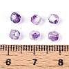 Transparent Spray Painted Glass Beads X1-EGLA-N018-4mm-01-4