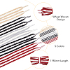 SUPERFINDINGS 5 Pairs 5 Colors Two Tone Flat Polyester Braided Shoelaces DIY-FH0005-41B-02-5