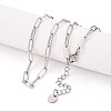 304 Stainless Steel Paperclip Chain Necklace NJEW-D045-14P-04-1