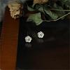 Elegant S925 Sterling Silver Shell Flower Stud Earrings TA0823-1-1