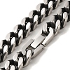 304 Stainless Steel Curb  Chain Necklaces NJEW-Q337-05C-AS-2