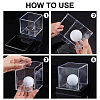 Square Transparent Acrylic Golf Ball Display Case AJEW-WH0323-05A-3