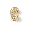 Brass Micro Pave Clear Cubic Zirconia Initial Multi-strand Links KK-S520-01G-03-1
