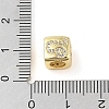 Brass Micro Pave Clear Cubic Zirconia European Beads KK-K368-01G-05-3