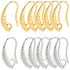10 Pairs Brass Earring Hooks KK-BBC0027-77C-7