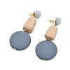 Alloy Plastic Studs Earrings for Women EJEW-K280-01C-1