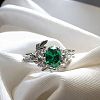 Brass Micro Pave Cubic Zirconia Finger Rings FS-WG962D3-04-2