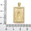 Brass Micro Pave Cubic Zirconia Pendants KK-M319-15G-3