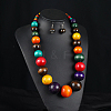 Bohemian Style Wood Beaded Multilayer Necklaces & Dangle Earrings Sets WG93846-07-1