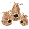 DICOSMETIC 2pcs 2 styles Jute Cord Handmade Knitting Crochet Artificial Honeycomb DJEW-DC0001-06-1