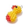 Handmade Glass Seed Beaded Duck Pendants PALLOY-MZ00404-3