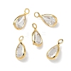 Brass with Cubic Zirconia Pendants KK-Z136-16G-01-1