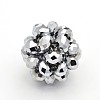 Electroplate Glass Round Woven Beads LS-GLAA-A034-4mm-C05-1