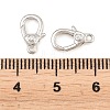 Brass Micro Pave Clear Cubic Zirconia Swivel Lobster Claw Clasps KK-P353-01P-3
