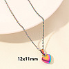 304 Stainless Steel Heart Pendant Necklaces for Men and Women FS-WG1B83F-09-1