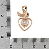 Brass Micro Pave Cubic Zirconia Pendants KK-E795-27KCG-02-3