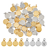 48Pcs 2 Colors 304 Stainless Steel Charms STAS-FH0002-29B-1
